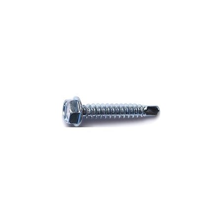 Self-Drilling Screw, #8 X 1 In, Zinc Plated Steel Hex Head Hex Drive